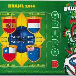 GUINEA BISSAU - ERROR, 2014 MISSPERF SHEET: BRASIL 2014, SOCCER, FUTBOL, CHILE