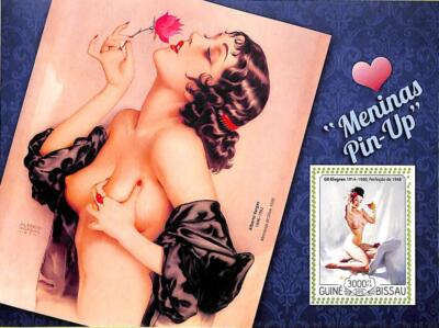 A7878 - Guinea-Bissau - ERROR MISPERF  Stamp Sheet - 2015 NUDES Pin-up