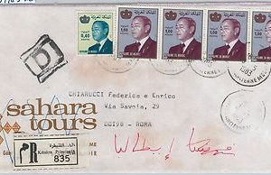57321 - MOROCCO - POSTAL HISTORY: REGISTERED COVER from KENITRA  to ITALY 1983