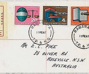 POSTAL HISTORY -   PAPUA NEW GUINEA : registered cover to USA 1967 : RABARABA