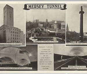 55235  -  GREAT BRITAIN -  VINTAGE POSTCARD :  Mersey Tunnels, Liverpool