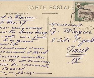59377 -  MARTINIQUE - POSTAL HISTORY:  POSTCARD  - FRENCH PAQUEBOT  - 1930'S