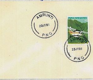 POSTAL HISTORY -   PAPUA NEW GUINEA : cover 1981  AMBUNTI