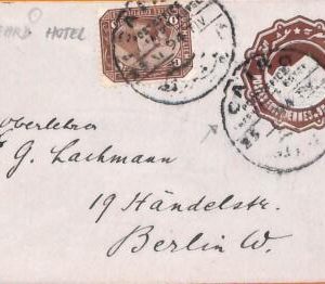 aa0082 - EGYPT - POSTAL HISTORY -  Stationery Cover + STAMP to GERMANY 1894