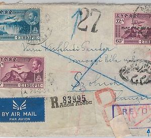 ETHIOPIA - POSTAL HISTORY - very nice COVER to HUNGARY - RETURNED to SENDER 1960
