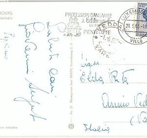 64892  - LUXEMBOURG - POSTAL HISTORY -  POSTMARK on POSTCARD 1963 - DANCE