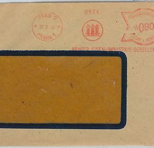 61508  - BOHEMIA MORAVIA - POSTAL HISTORY:  MECHANICAL POSTMARK on COVER 1945