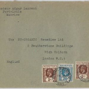 52362 - MAURITIUS  -  POSTAL HISTORY -  MIXED FRANKING on  COVER to ENGLAND