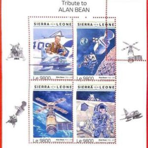 A4667 - SIERRA LEONE - ERROR MISPERF: 2018, Alan Bean, Astronomia, Aviazione