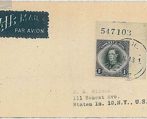 royalty   - POSTAL HISTORY -  NIUE: card to USA 1948