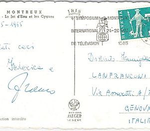 SWITZERLAND -  POSTAL HISTORY - POSTCARD with special postmark: ROSES TV - 1965