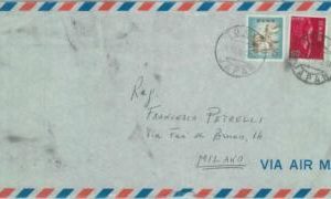84660 - JAPAN - POSTAL HISTORY -  AIRMAIL COVER  to ITALY  1970  Birds