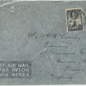 POSTAL HISTORY -  NIGERIA : AIRMAIL cover to  UK