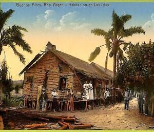 af0431  - ARGENTINA - Vintage Postcard - Buenos Aires - Habitscion en las Islas