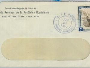81609 - DOMINICANA - POSTAL HISTORY -   COVER  1950 - Birds MAP
