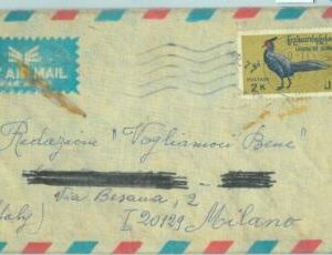 87586 - BURMA - Postal History - AIRMAIL COVER to ITALY 1977 -  BIRDS