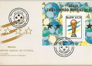 59633 -  BRAZIL - POSTAL HISTORY:  FDC  COVER  1994 - FOOTBALL: Souvenir Sheet