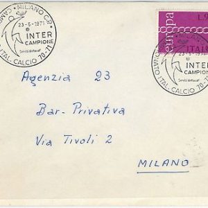 59650 -  ITALY- POSTAL HISTORY: POSTMARK on  COVER  1971 - FOOTBALL: Inter