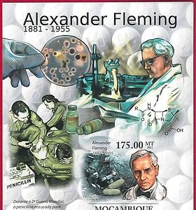 MOZAMBIQUE - ERROR, 2011 IMPERF SHEET: Alexander Fleming, Medicine, Science