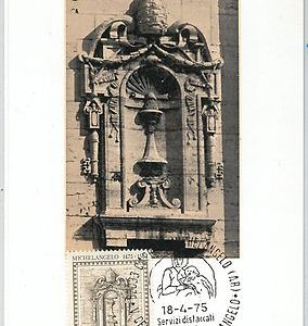 59055  -  ITALY - POSTAL HISTORY: MAXIMUM CARD 1975  -  RELIGION Architecture