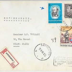 60015 -  BELGIUM - POSTAL HISTORY -  STAMP on COVER to ITALY :  OIL 1966
