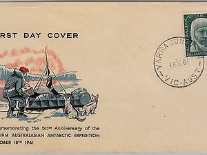 Astralia: AUSTRALIAN ANTARCTIC TERRITORY postal history FDC COVER  POLAR 1961