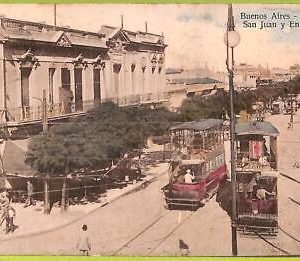 af0442  - ARGENTINA - Vintage Postcard - Buenos Aires - Avenida San Juan