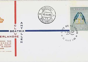 BIRDS - POSTAL HISTORY - NETHERLANDS ANTILLES: FDC COVER 1966