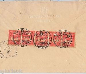 HUNGARY -  POSTAL HISTORY  -  COVER from Italian Consulate to AQUILA ITALY 1923