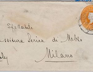 39625  - INDIA -  POSTAL STATIONERY COVER: from BOMBAY to ITALY 1904