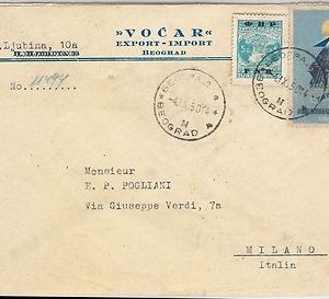 54516 - YUGOSLAVIA  - POSTAL HISTORY: overprinted stamp on COVER to ITALY 1915