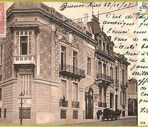 af0453  - ARGENTINA - Vintage Postcard - Buenos Aires - Calle Juncal - 1908