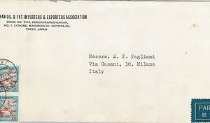 61322  - JAPAN - POSTAL HISTORY - COVER to ITALY 1964