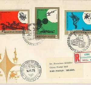 64641 -   HUNGARY - POSTAL HISTORY - FDC COVER 1974  - MILITARY Tank PARACHUTING