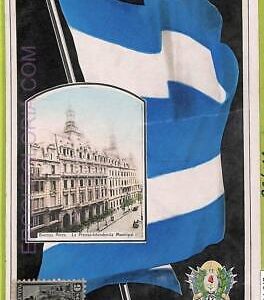 af0449  - ARGENTINA - Vintage Postcard - Buenos Aires - 1906, FLAG