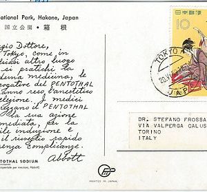 59432 -  JAPAN - POSTAL HISTORY:  POSTCARD to ITALY - 1959 - ART