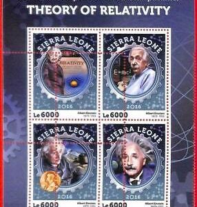 A4568 - SIERRA LEONA - ERROR MISPERF: 2016 Einstein, Premio Nobel, Relatividad