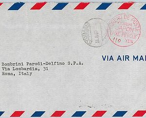 59418 -  JAPAN - POSTAL HISTORY:  COVER to ITALY - TAXE PERCUE 1967 Kobayashi