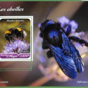 A2436 - NIGER - ERROR: MISSPERF, Souvenir sheet - 2019, Bees