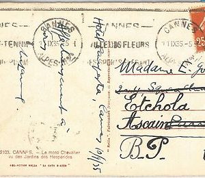 54479 - FRANCE - POSTAL HISTORY:  SPORTS postmark on POSTCARD: TENNIS  1935