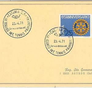 54485 - ITALY - POSTAL HISTORY: nice SPORTS postmark on COVER: TENNIS 1971