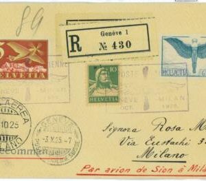 P0040 - Switzerland - POSTAL HISTORY - SBHV # F4 + F11 on SF# 25.8 REGISTERED