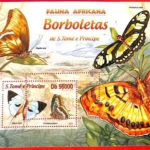 A3184 - SAO TOME & PRINCIPE, ERROR MISSPERF, Souvenir sheet: 2013, Butterflies