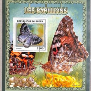 A2367 - NIGER - ERROR - MISPERF stamp sheet 2016  Butterflies