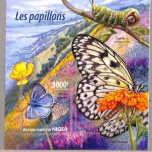 A2345 - NIGER - ERROR - MISPERF stamp sheet 2015 The Butterflies