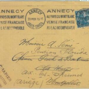 86884 - FRANCE - Postal History - POSTMARK on COVER 1929 - MONT BLANC Mountains