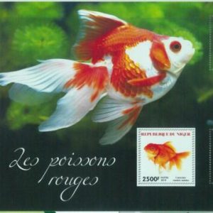 M1546 - NIGER, ERROR, 2014 MISSPERF SHEET: Goldfish, Fish, Marine life