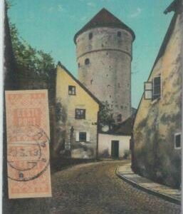 79697 - ESTONIA -  Imperf Stamps on VINTAGE   POSTCARD :   REVAL Tallinn 1919