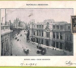 af0475 - ARGENTINA - Vintage Postcard - Buenos Aires - Calle Rivadavia - 1904