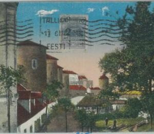 79706 - ESTONIA -  Imperf Stamps on VINTAGE   POSTCARD :   REVAL Tallinn 1922